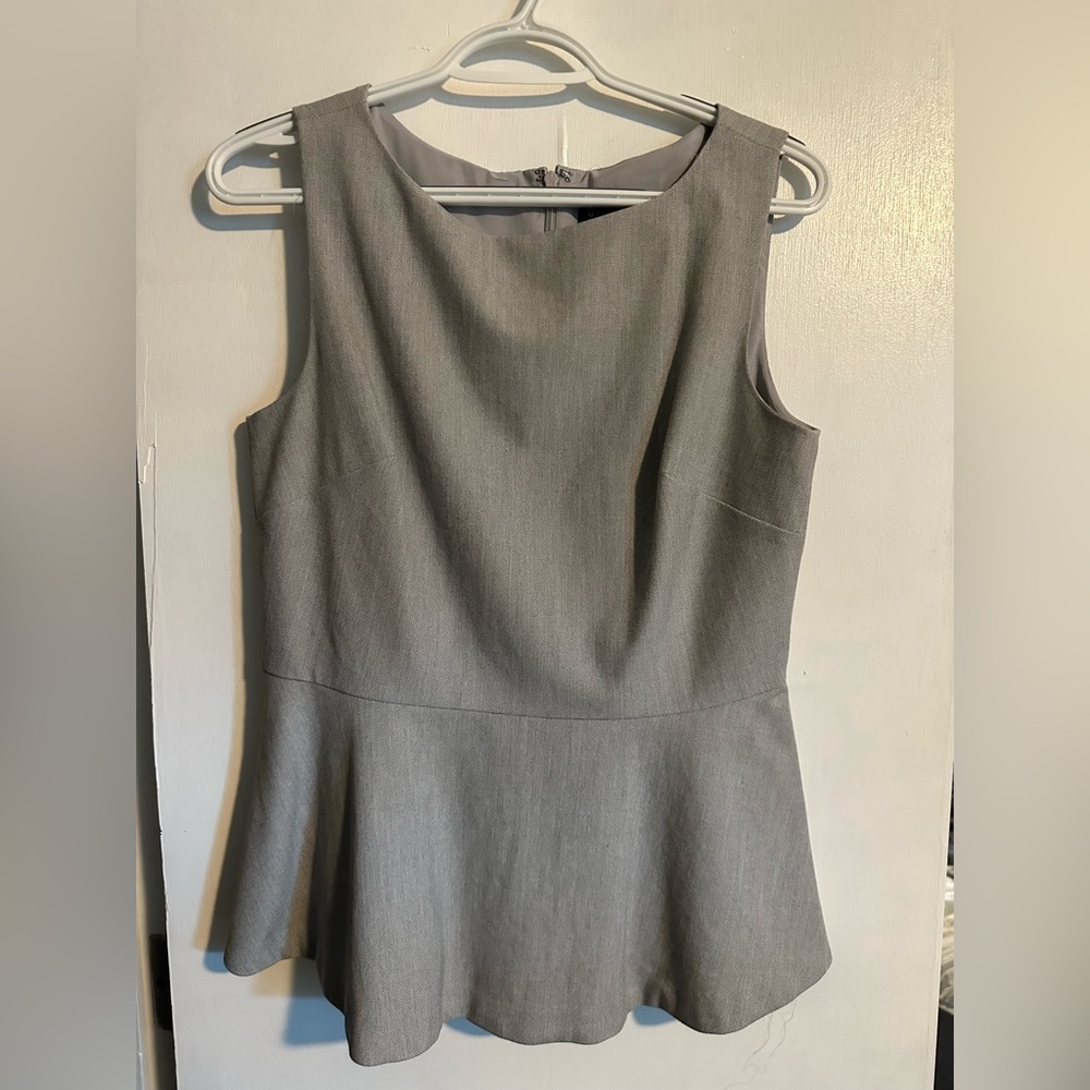 Gray peplum Banana Republic top